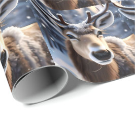Papel De Presente Reindeer Magic: Fechamento do Companheiro Leal de 