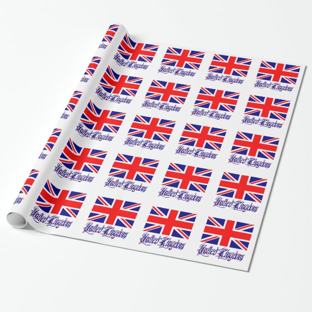 Papel De Presente Reino Unido Excelente Grã-Bretanha Flag Gift (Desenrolado)