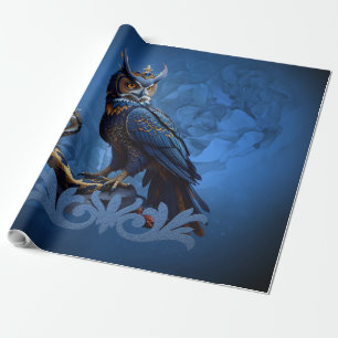 Papel De Presente Reis dos céus e terra, a majestosa coruja