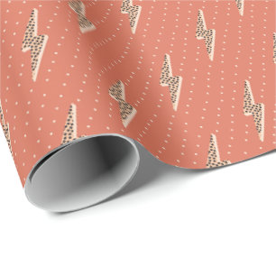 Papel De Presente Relâmpago rosa suave