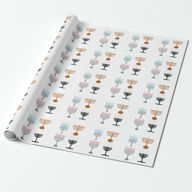 Papel De Presente Religião Judaica Hanukkah (Desenrolado)