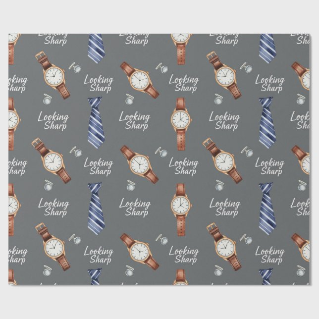 Papel De Presente Relógios e gravatas de Natasha Us (Aberto)