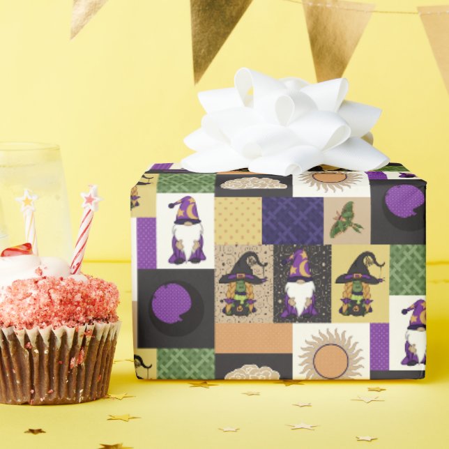 Papel De Presente Remendo de Bloquinhos (Coroa Solar) (Festa de aniversário)