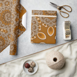 Papel De Presente Renda Fractal de Caramelo