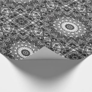 Papel De Presente renda preta