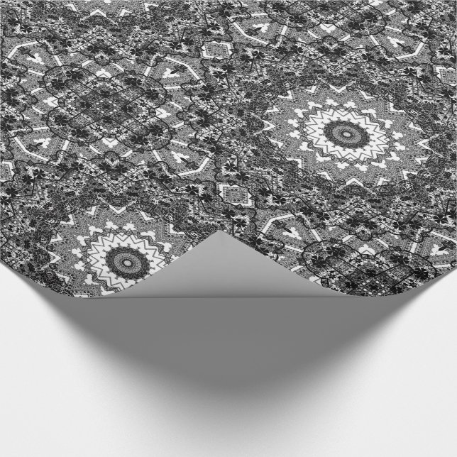 Papel De Presente renda preta (Ponta)