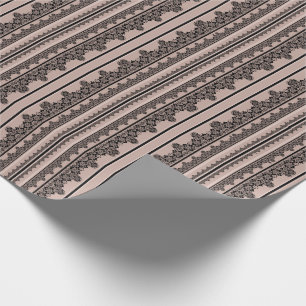 Papel De Presente Renda preta, trabalho aberto, fundo marrom, bege,