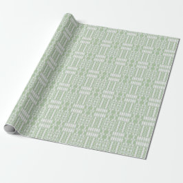 Papel De Presente Renda sobre noiva de casamento verde