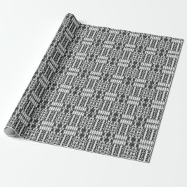 Papel De Presente Renda sobre preto Casamento Nupcial