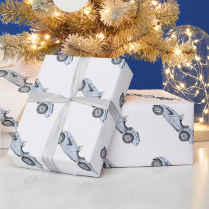 Papel De Presente Renderização de estilo de lápis BMW 328 Azul 19