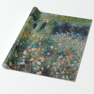 Papel De Presente Renoir - Mulher com Guarda-Sol num Jardim