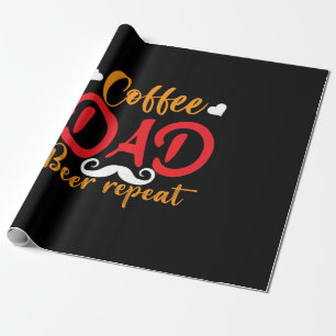 Papel De Presente Repetição de Pai de café com presente de pai