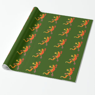 Papel De Presente Réptil do lagarto do geco do eco dos animais