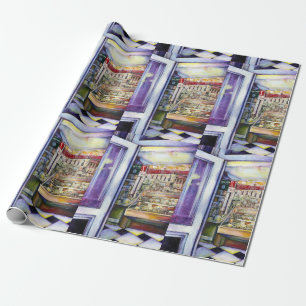 Papel De Presente Respire frio em um Deli quente
