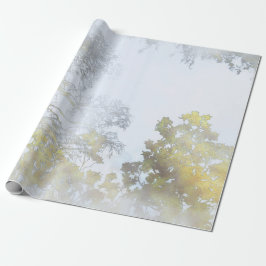 Papel De Presente Resplendor Dourado de Folhas Largas