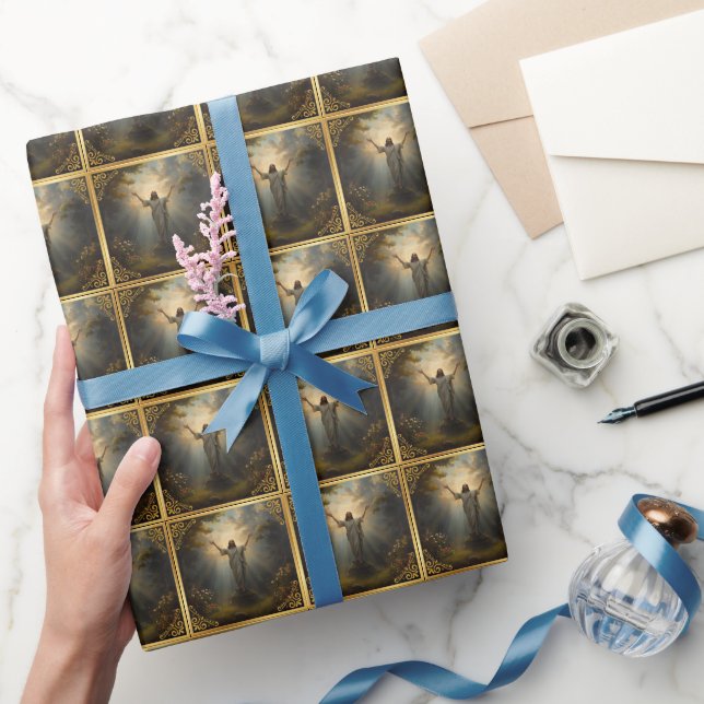 Papel De Presente Ressurreição Páscoa Religiosa (Presentear)