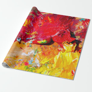 Papel De Presente Resumo da Paleta do Artista