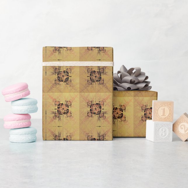 Papel De Presente Retângulo de ouro (Chá de bebê)