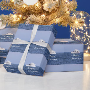 Papel De Presente Retirada de Fotos de Barco