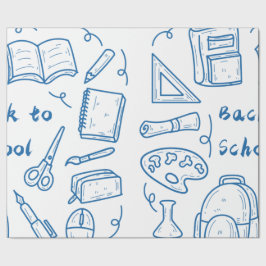 Papel De Presente Retomada à mão para o rabisco da escola