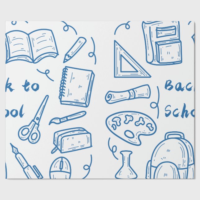 Papel De Presente Retomada à mão para o rabisco da escola (Barra)