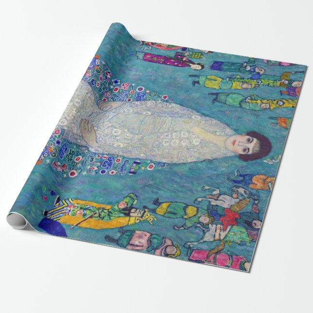 Papel De Presente Retrato de Elisabeth Lederer, Gustav Klimt (Desenrolado)