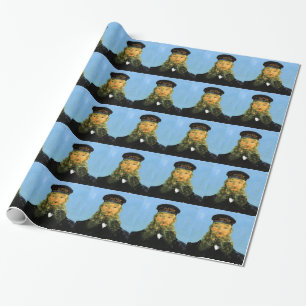 Papel De Presente Retrato de Postman Roulin por Van Gogh