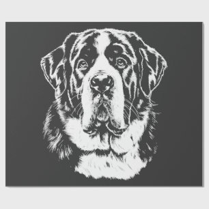 Papel De Presente Retrato de São Bernardo - Roupas Minimalistas