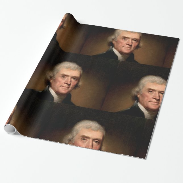 Papel De Presente Retrato de Thomas Jefferson (Desenrolado)