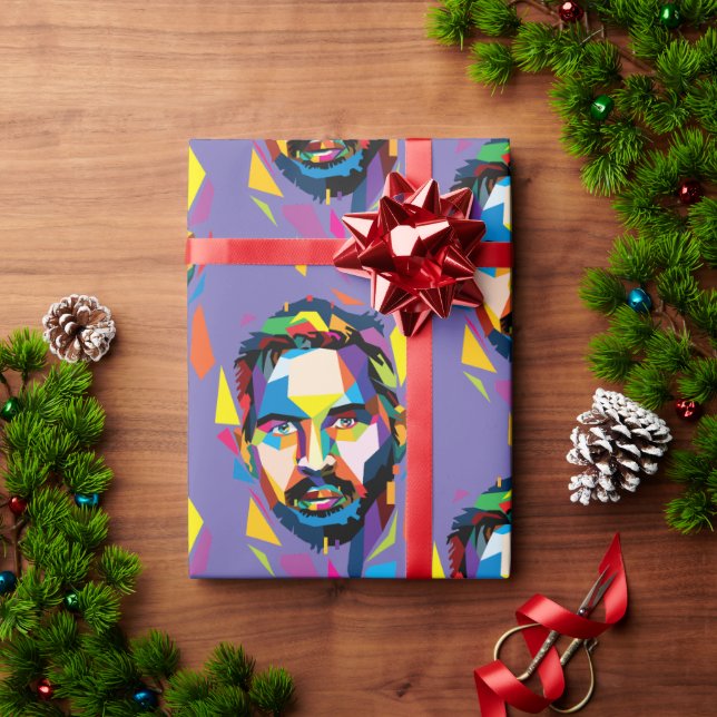 Papel De Presente Retrato de Tom Hardy wpap (Presente de Natal)