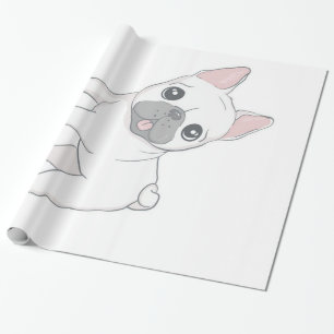 Papel De Presente Retrato para Bulldog Francês Pão-Cão