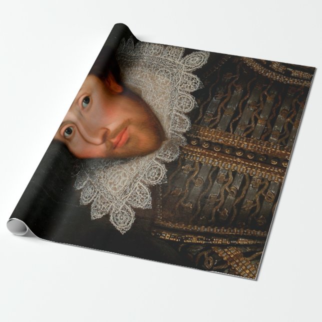 Papel De Presente Retrato William Shakespeare de Cobbe (Desenrolado)