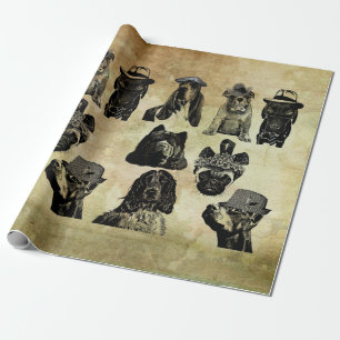Papel De Presente retratos de animais de estimação mestiços de raça 