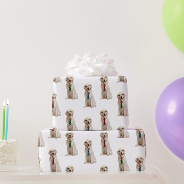 Papel De Presente Retribeadores de ouro com Pescoços (Presentes para festas)