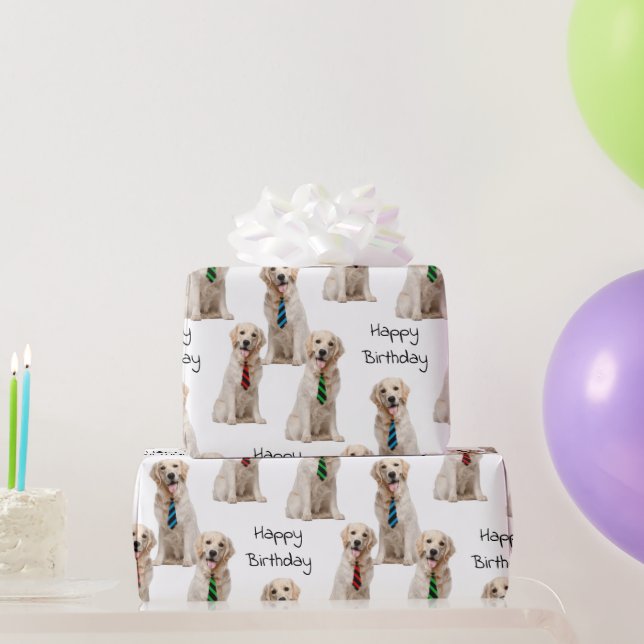 Papel De Presente Retribeadores de ouro com Pescoços (Presentes para festas)