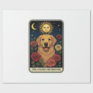 Papel De Presente Retriever Dourado