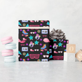 Papel De Presente Retro black 80s Costume Vibrant culture pop