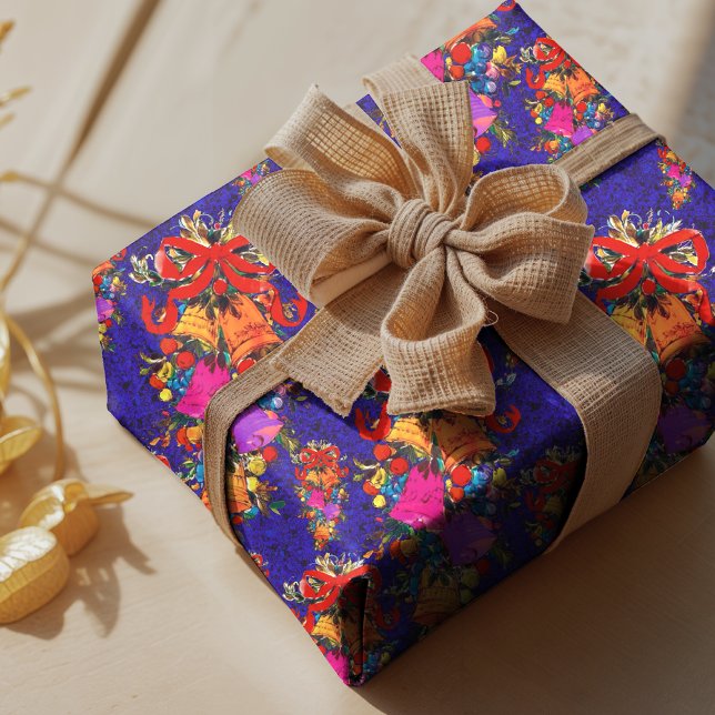 Papel De Presente Retro bonito, vermelho, feriado arco azul (Criador carregado)