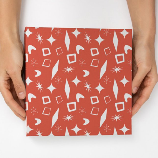 Papel De Presente Retro de Férias de Natal Moderno do Mod Atomic (Criador carregado)