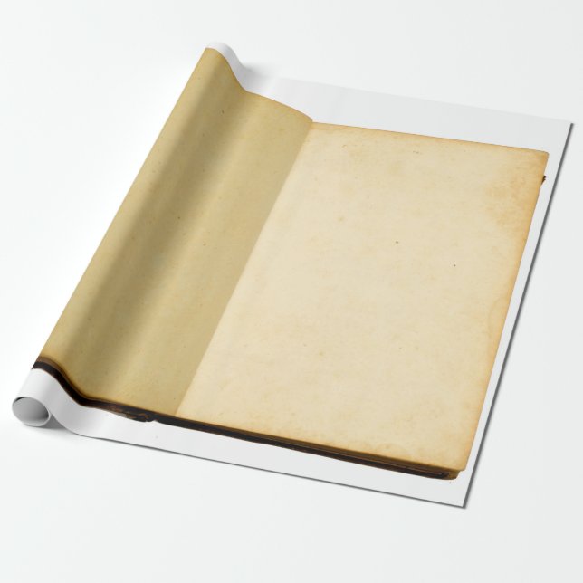 Papel De Presente Retrô de textura antiga do Livro (Desenrolado)