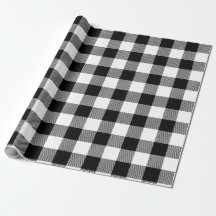 Retro Preto e Branco Natal Ano Novo Xadrez Tartan