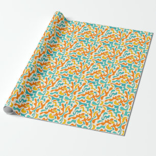 Papel De Presente Retro Rochas: Padrão Floral Vintage