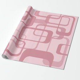 Papel De Presente Retro rosa Padrão de Abstrato dos anos 70