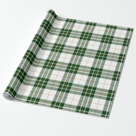 Papel De Presente Retro Verde Branco Natal Ano Novo Xadrez Plaid