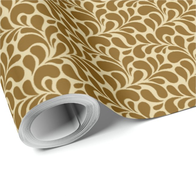 Papel De Presente "Retro Vintage Mod Hippie Abstrato" de 1960 (Ponta do rolo)