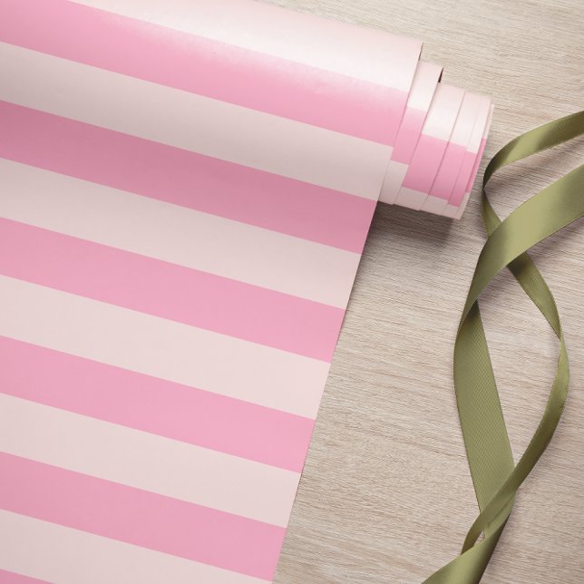 Papel De Presente Retrorna de faixas cor-de-rosa espessas (Criador carregado)