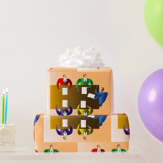 Papel De Presente Reunião de Negócios Corporativos Colaboração em Eq (Criador carregado)