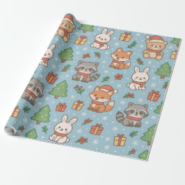Papel De Presente Réveillon na floresta