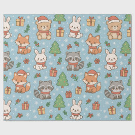Papel De Presente Réveillon na floresta