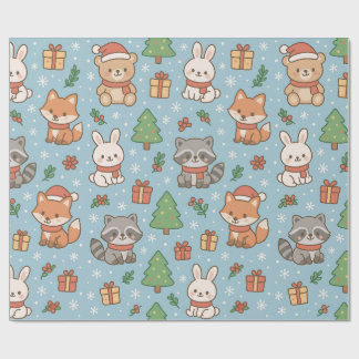 Papel De Presente Réveillon na floresta